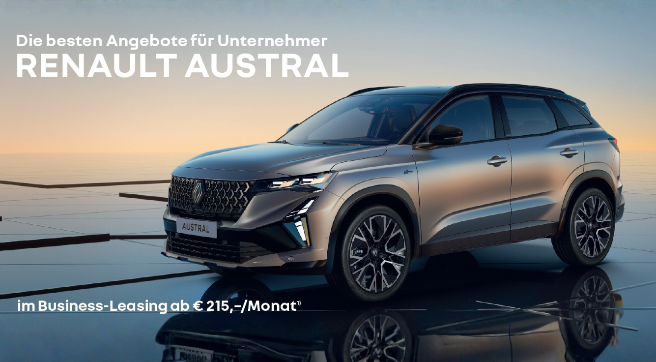 Foto mit folgendem Text: Renault Austral, matt grau