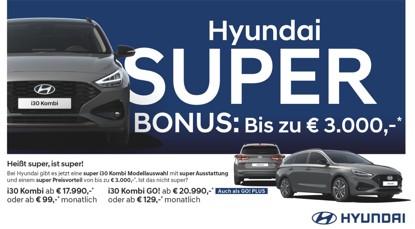 Foto: Hyundai i30 Kombi, ab € 17.990,-* oder ab € 99,-* monatlich