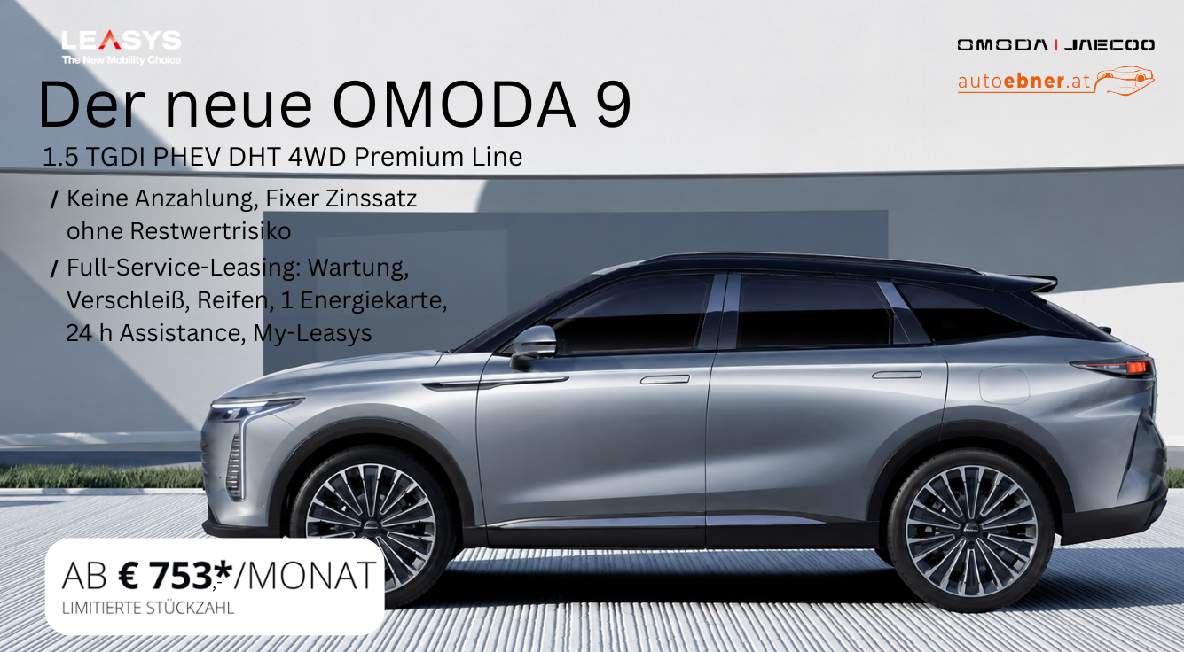 Bild: Omoda 9 silber matt metallic auf Terasse, seitlich