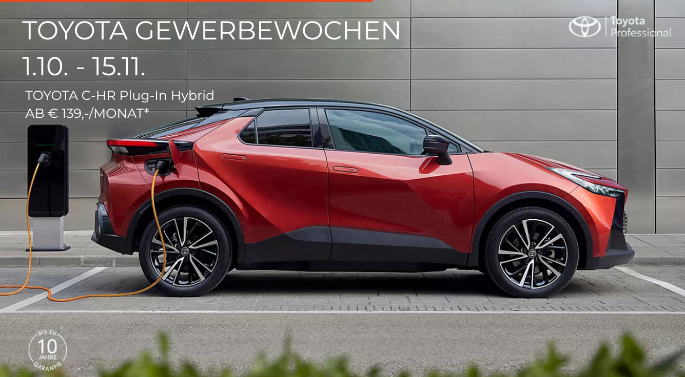 Foto mit folgendem Text: Toyota C-HR, ab € 139,-