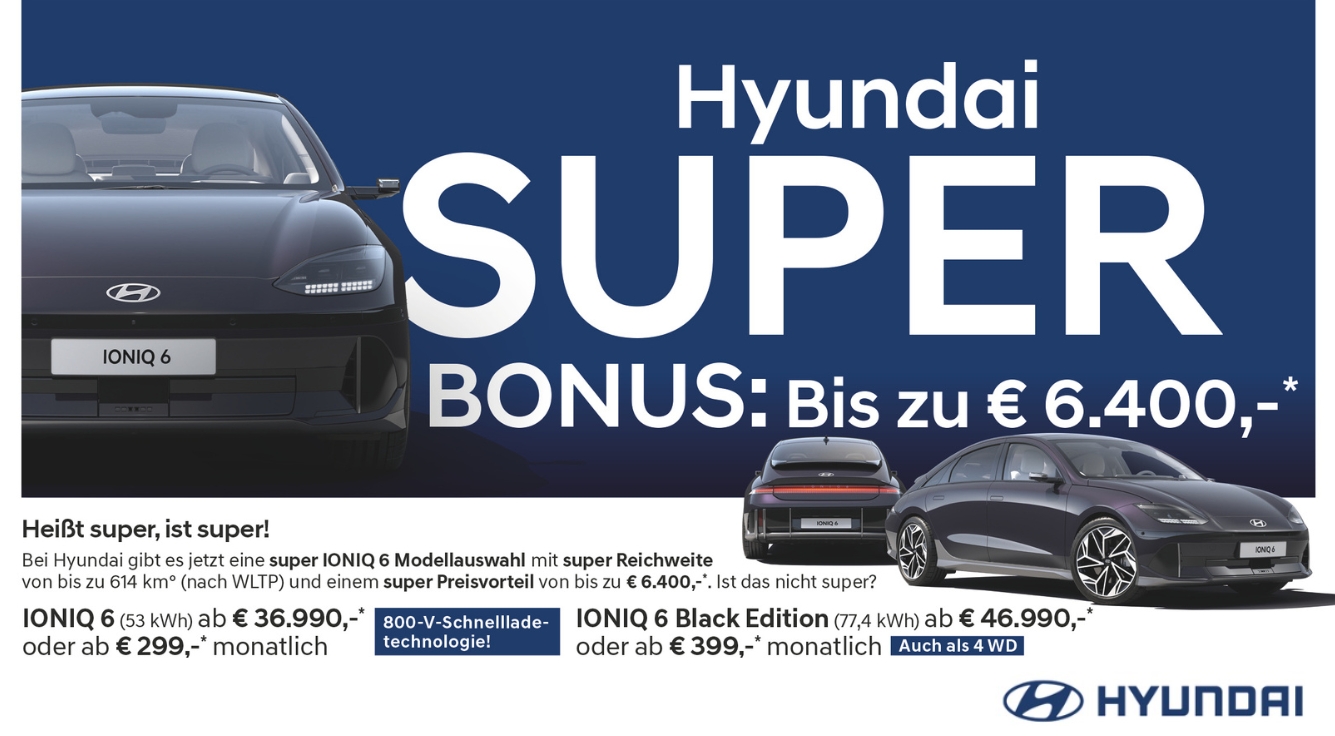 Foto: Hyundai Ioniq 6, ab € 36.990,-* oder ab € 299,-* monatlich