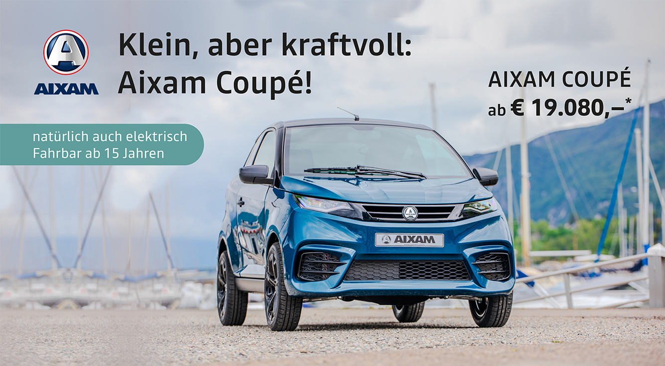 Foto mit folgendem Text: Aixam Coupe 