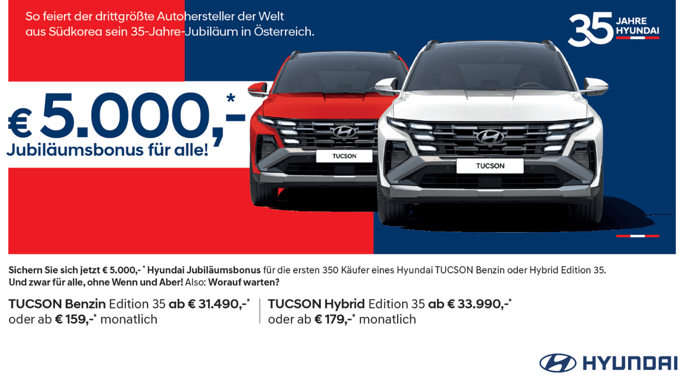 Foto: Hyundai Tucson weiß, rot
