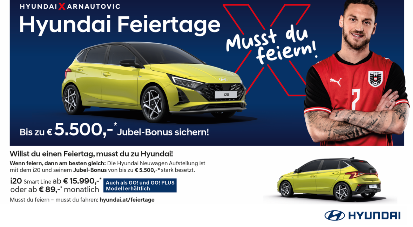 Foto: Hyundai i20, super Bonus, bis zu € 5.500,-