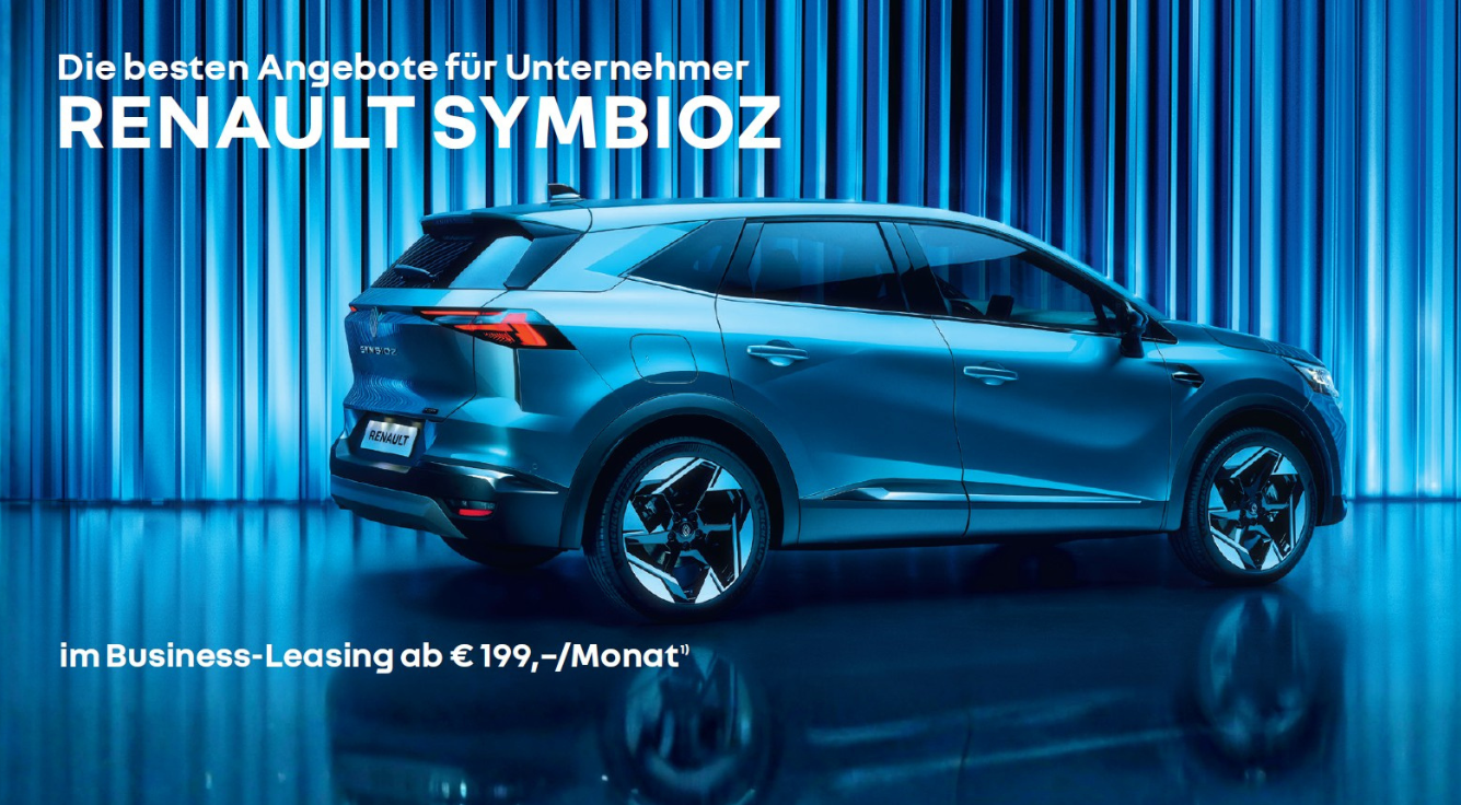 Foto mit Symbioz Full Hybrid E-Tech in Blau, Family SUV