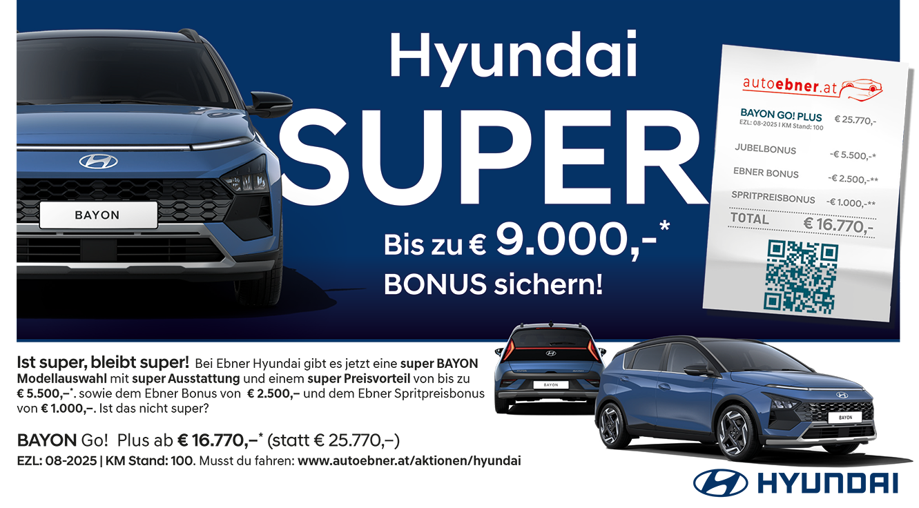 Foto: Hyundai Bayon, blau, 3 Ansichten