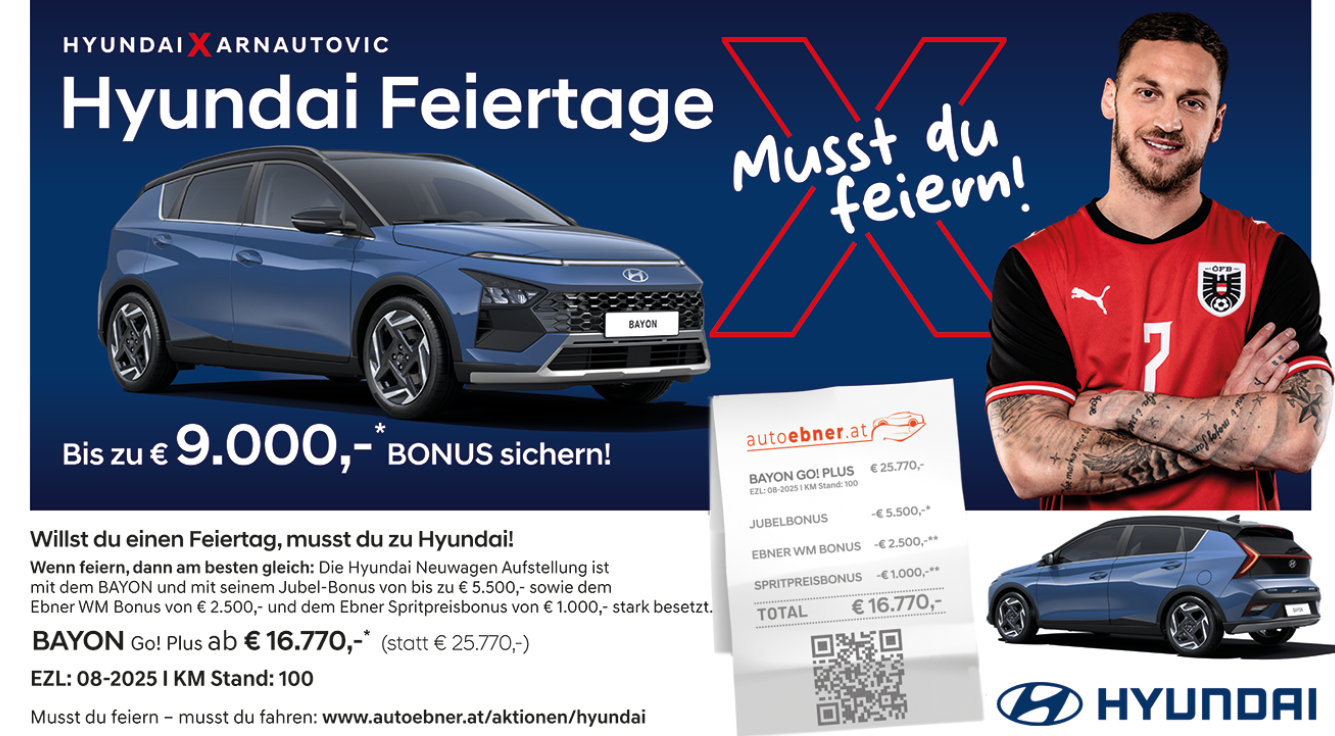 Foto: Hyundai Bayon, BAYON blau, Arnoutovic, Bonus bis zu € 9.000,- sichern