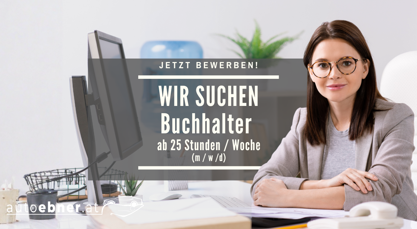 Foto: Frau am Computer, Schreibtisch, Stellenanzeige: Buchhalter