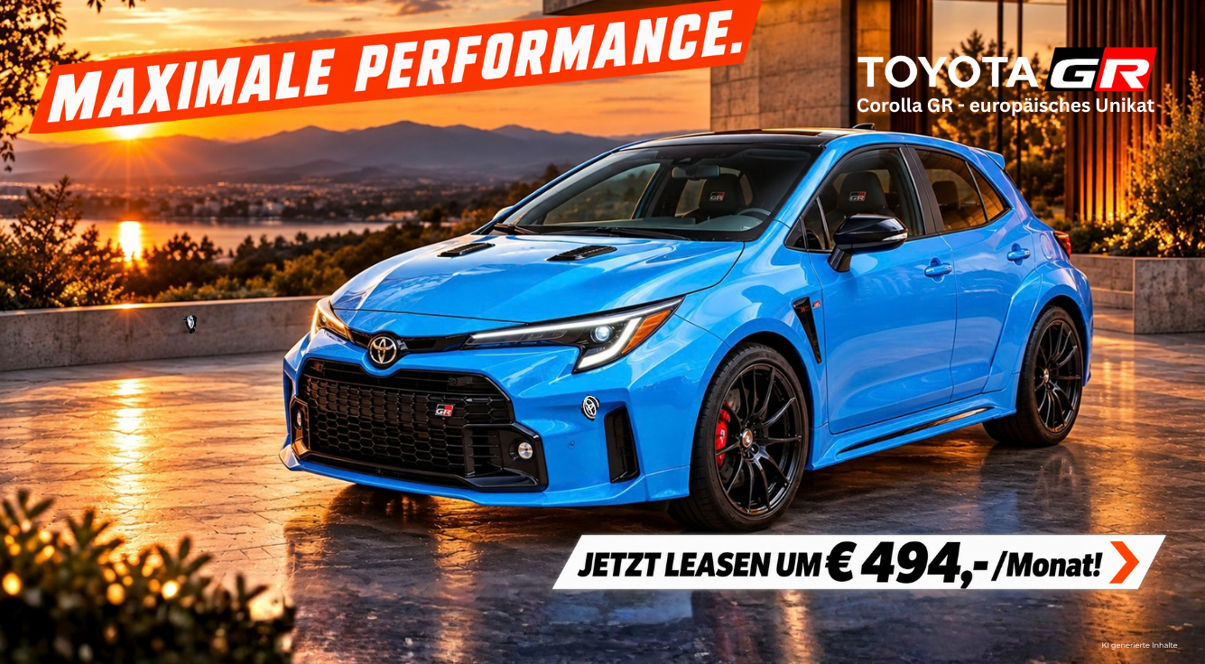 Foto: Toyota Corolla GR - europäisches Unikat blau Hauseinfahrt, Luxus