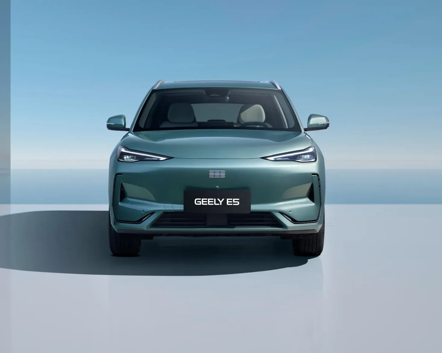 Auto, Front, türkisgrün, GEELY E5