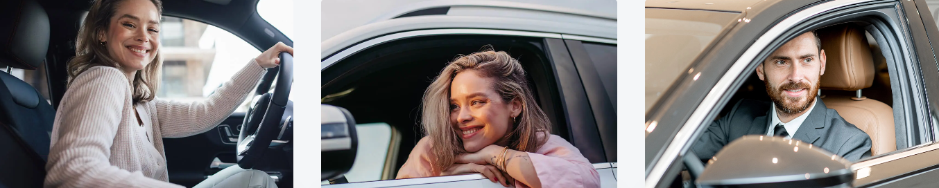 Bild: 3 Lenker im Auto, 2 Frauen, 1 Mann