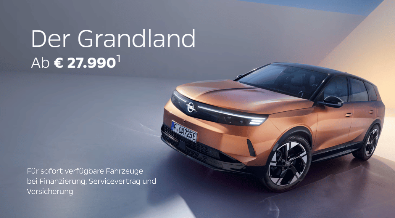 Foto mit folgendem Text: Der neue Opel Grandland