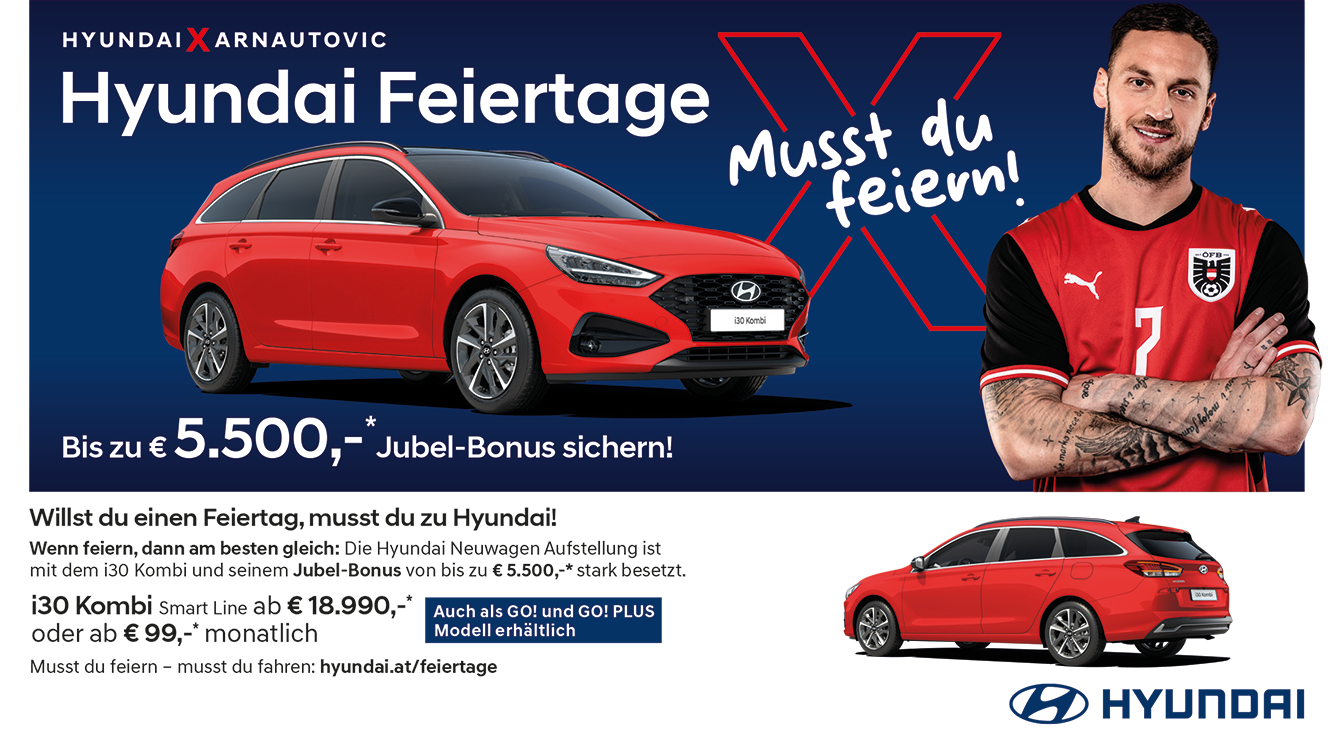 Foto: Bild und Text: Hyundai i30 Kombi rot ab € 18.990,-* oder ab € 99,-* monatlich