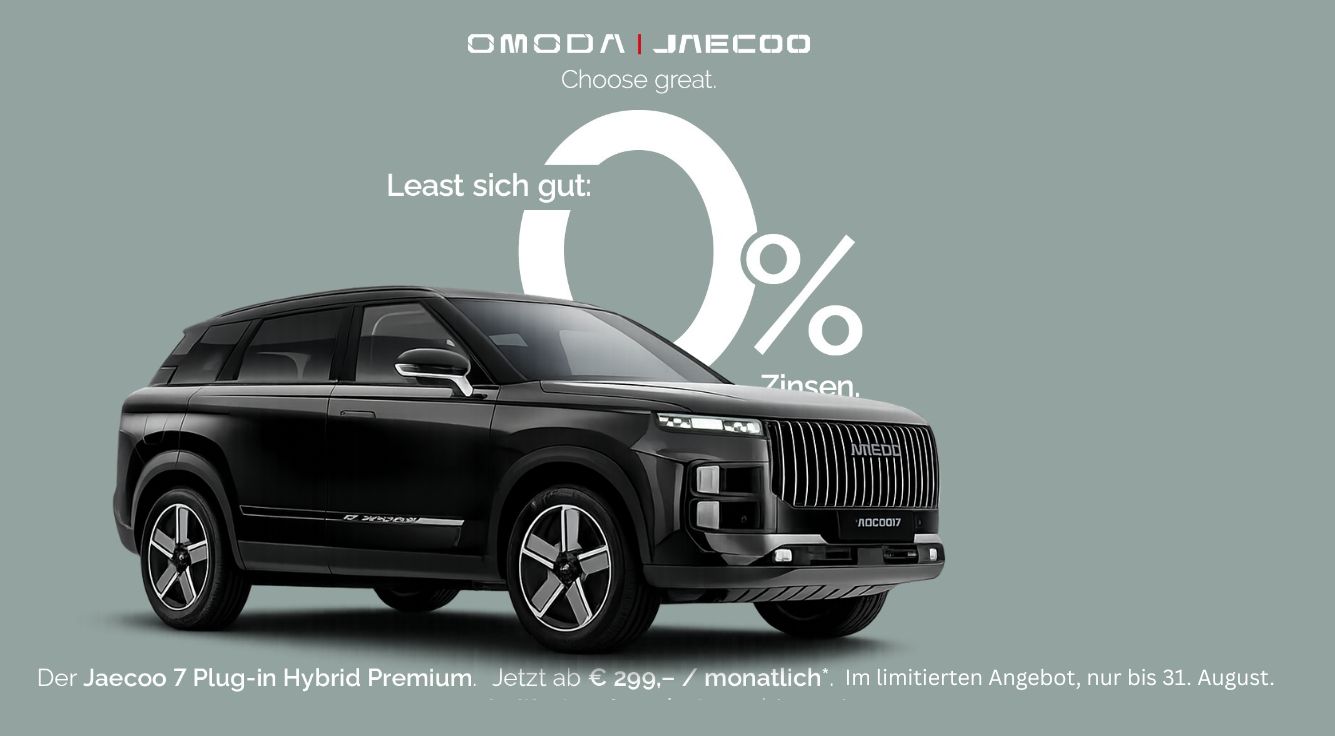 Foto: Jaecoo 7, SUV schwarz, Angebot