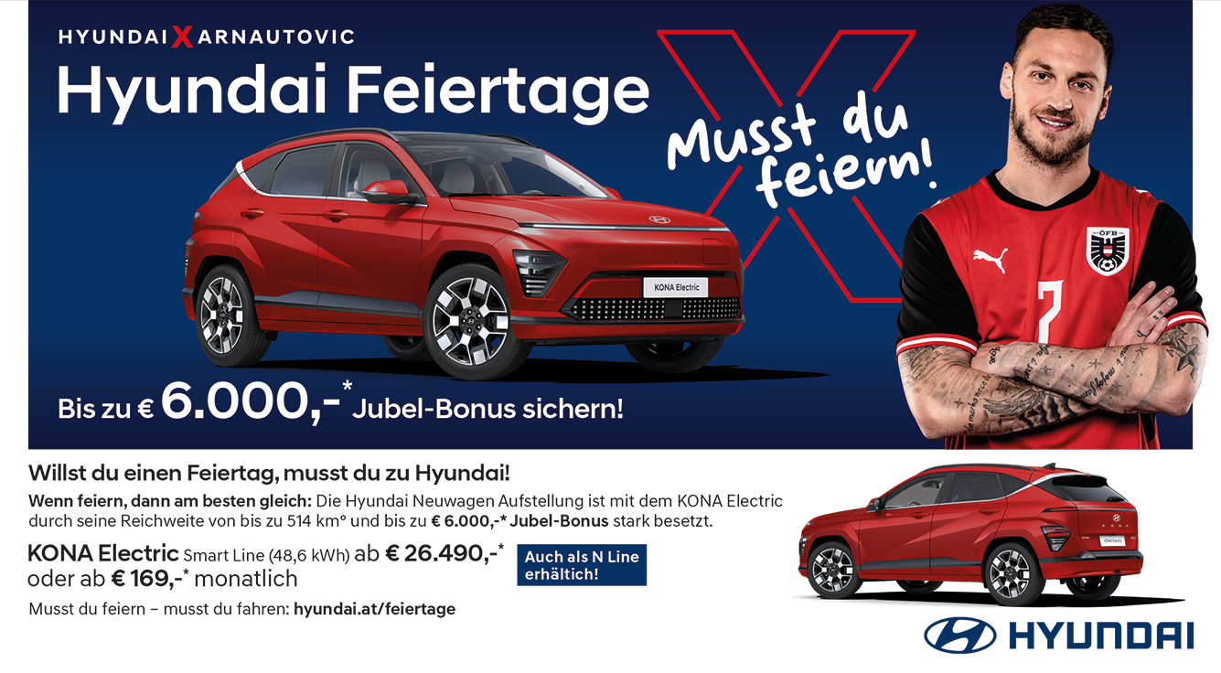 Foto: Hyundai KONA Elektro, (48,6 kWh) ab € 26.490,-* oder ab € 169,-* monatlich