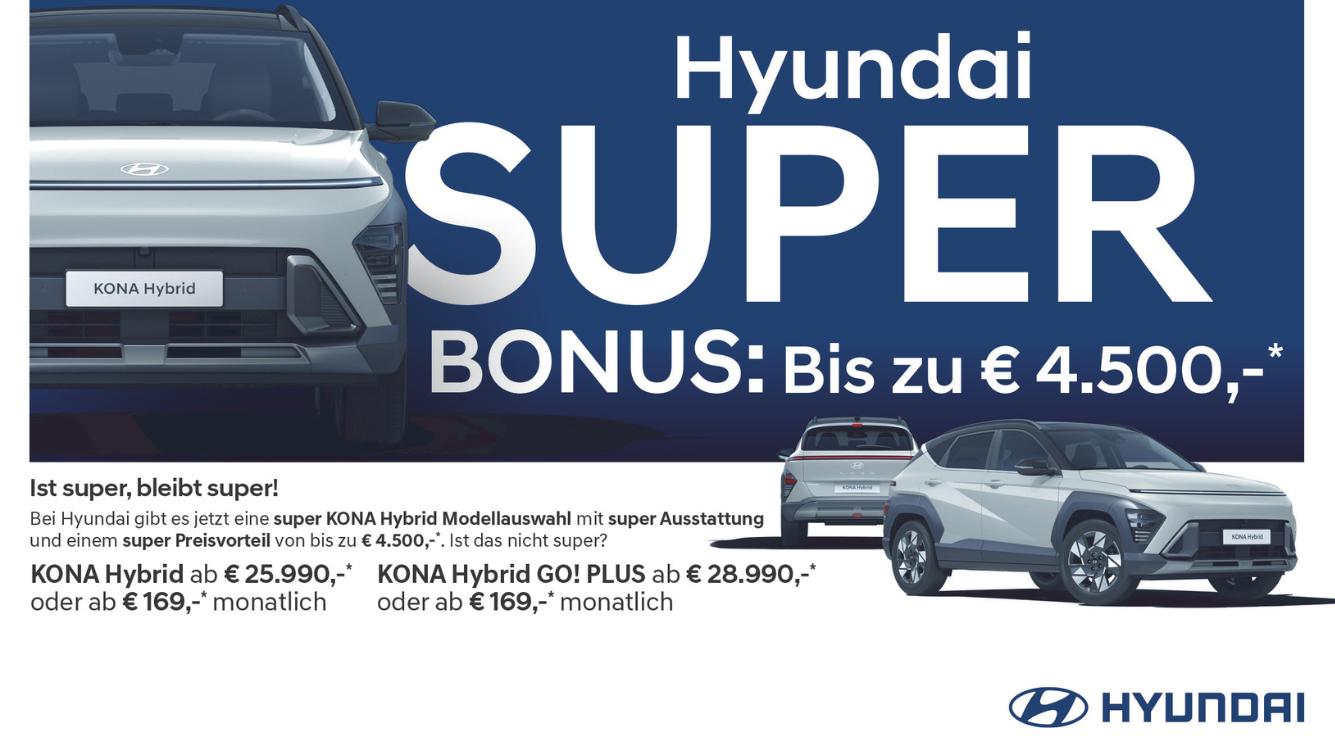 Foto: Hyundai Kona, Hybrid ab € 25.990,-* oder ab € 169,-* monatlich