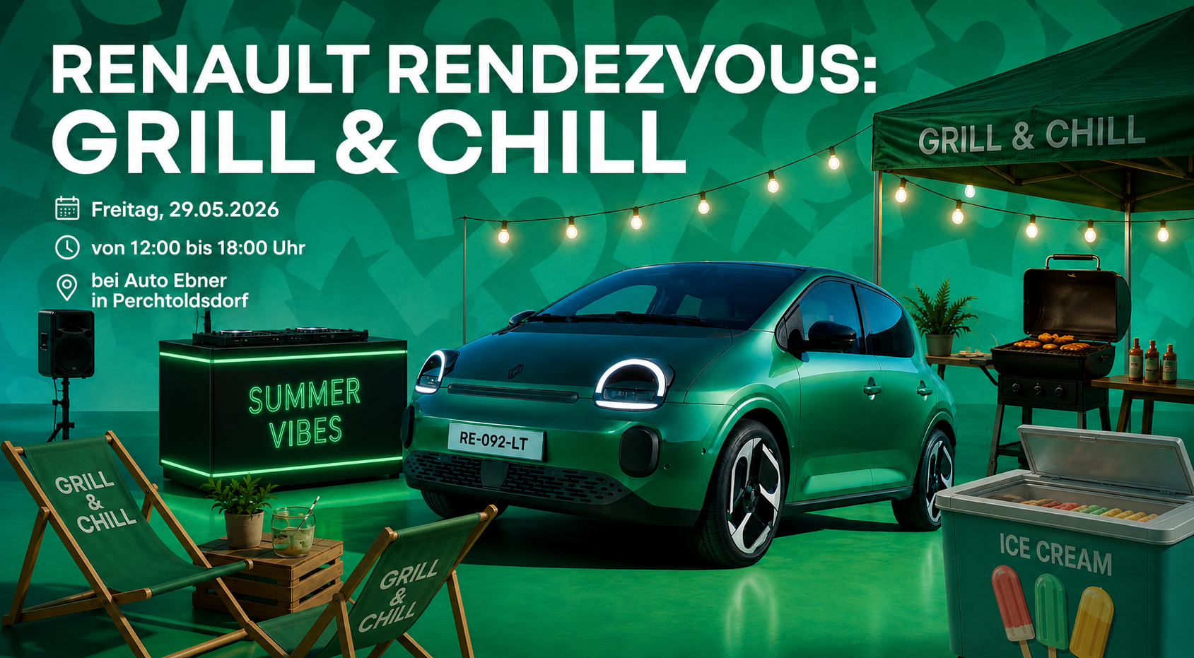 Foto: Renault Rendezvous grüner Twingo Grill & Chill am 29.05.2026 in Perchtoldsdorf
