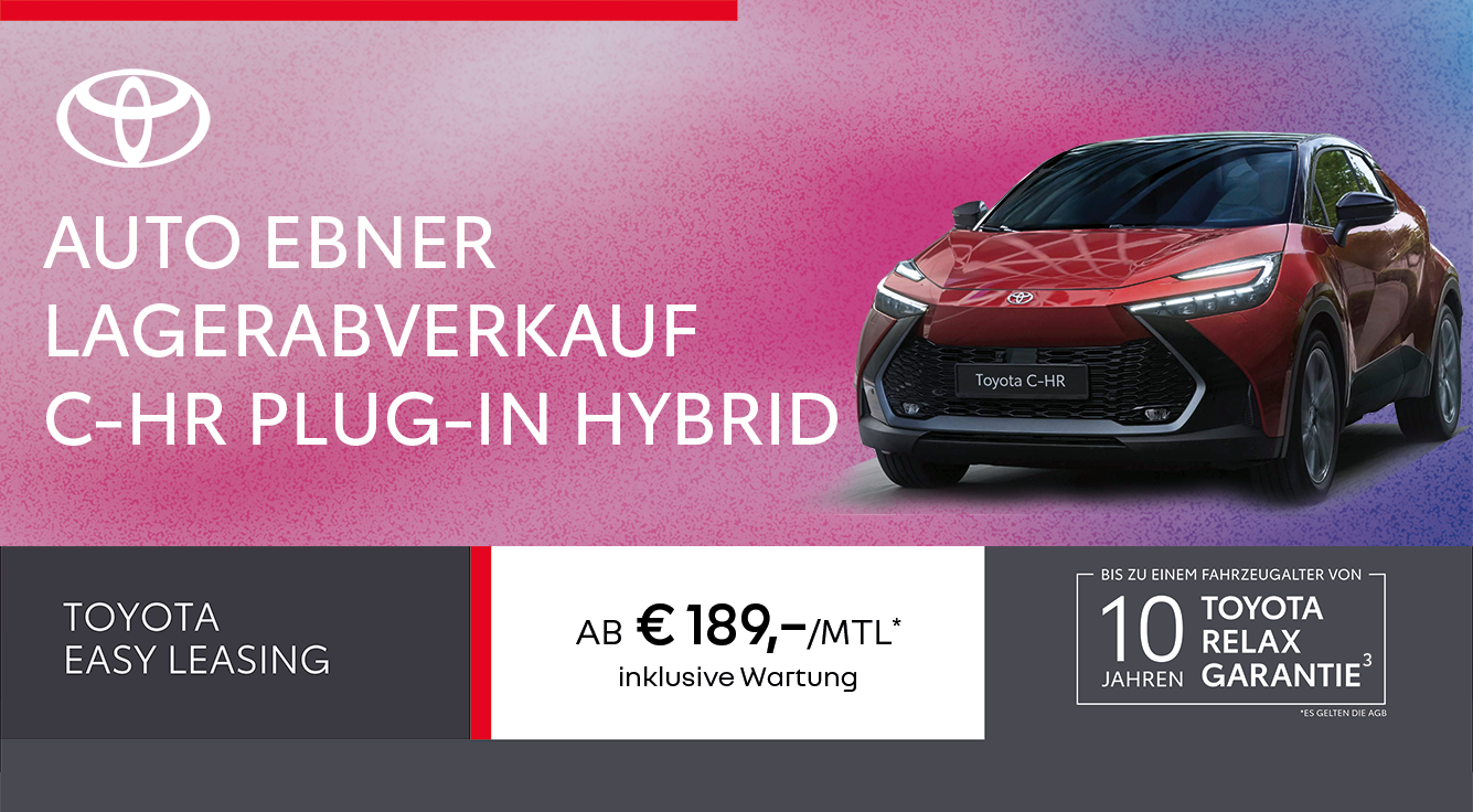 Foto mit folgendem Text: Toyota C-HR Plug-in Hybrid