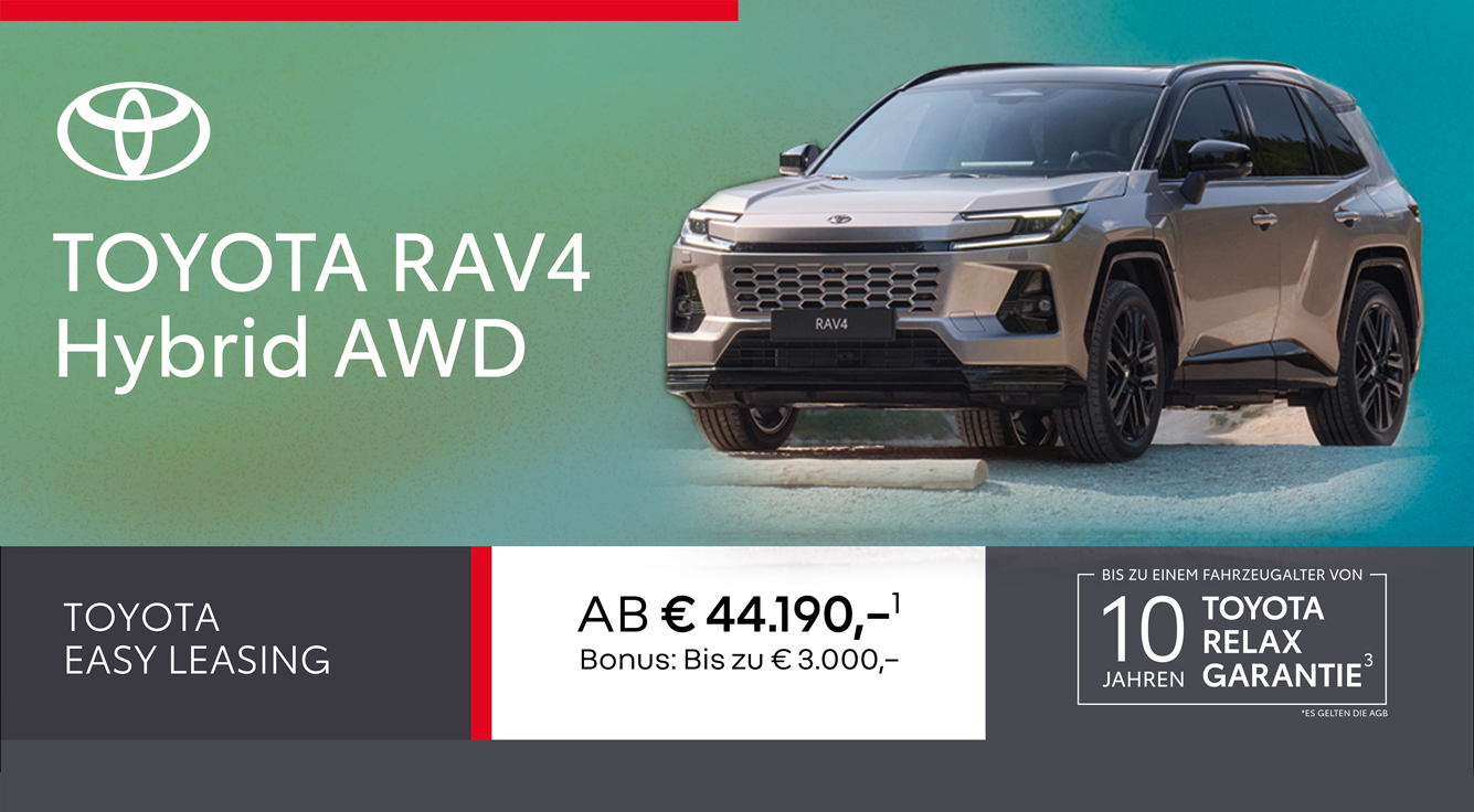 Foto mit folgendem Text: Toyota RAV4 Hybrid AWD