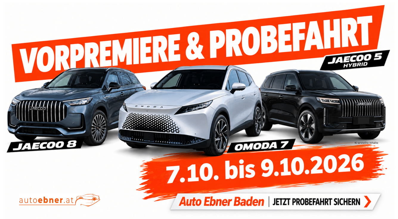 Sujet, 3 Autos Omoda und Jaecoo Ankündigung Vorpremiere