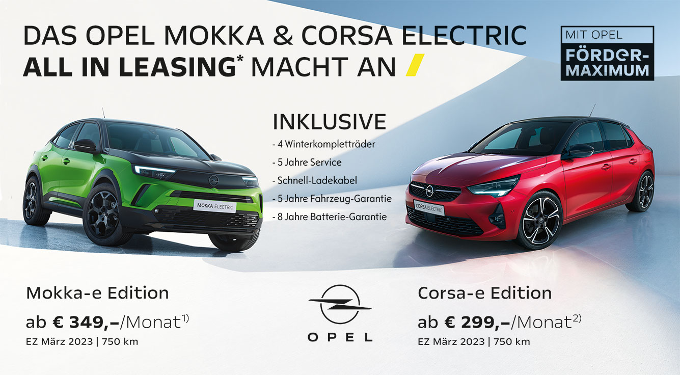Mokka & Corsa Electric - jetzt im ALL IN Leasing*! - Auto Ebner